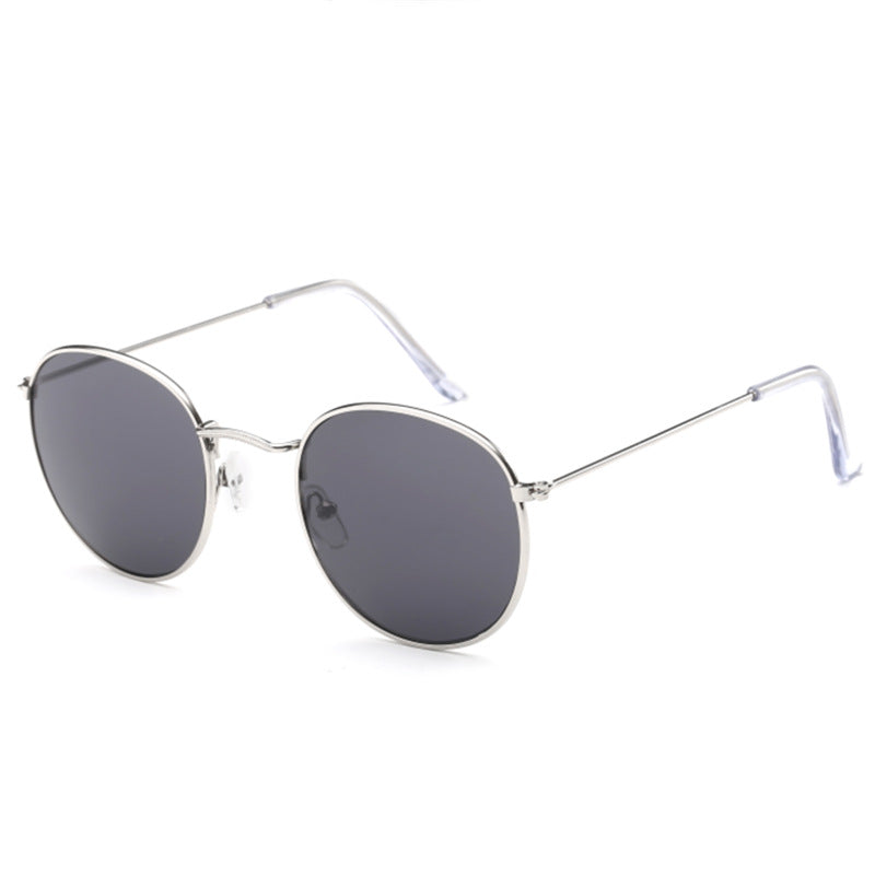 2022 New Style Plain Small Frame Sunglasses Female Trendy Korean Version Small Face Fashion Retro Harajuku Net Red Round Sunglasses