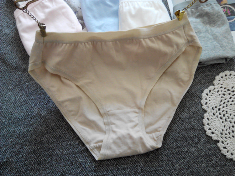 Wechat One Piece Of Foreign Trade Women's White Combed Cotton Underwear Bag Hip Plus Size Fat Mm Briefs Wholesale