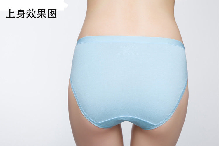 Wechat One Piece Of Foreign Trade Women's White Combed Cotton Underwear Bag Hip Plus Size Fat Mm Briefs Wholesale