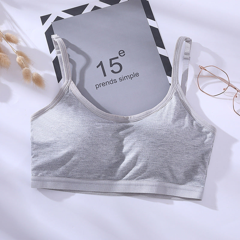 Women's Top One Piece Chest Pad No Steel Ring Gathered Bra Sexy