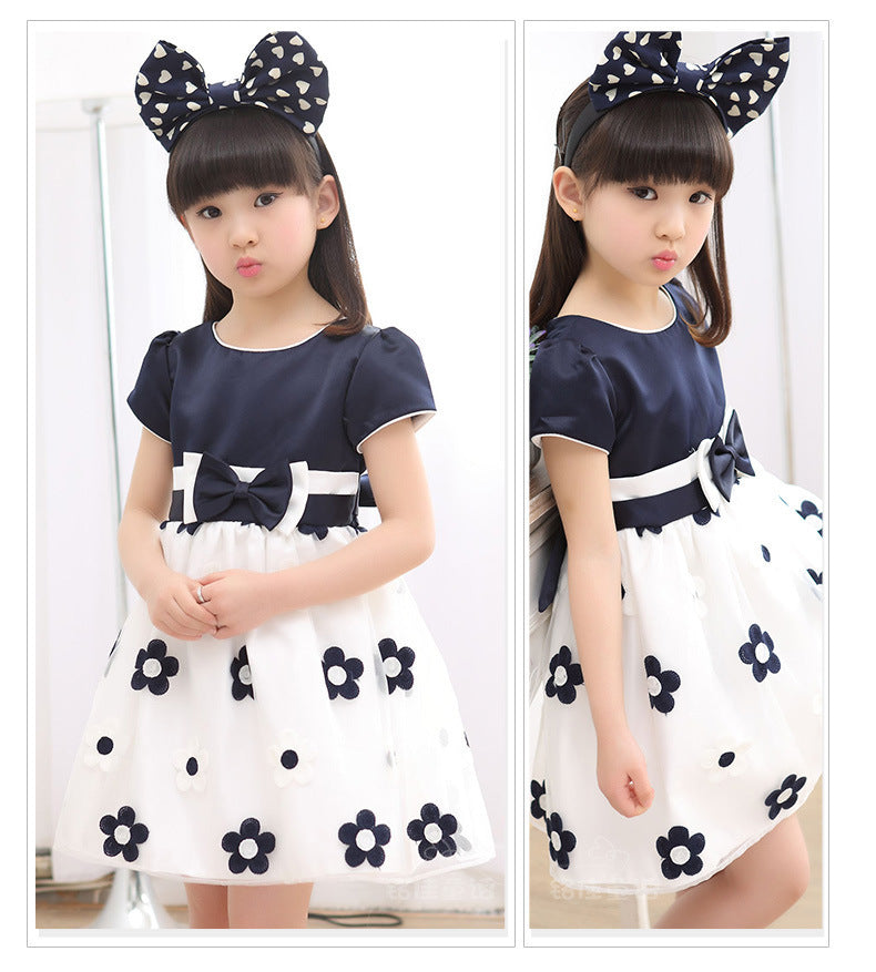 Girls' Clothing Summer Dress One Piece Generation Hair Girl Summer Mesh Skirt Wholesale Sun Flower Children's Skirt Special Price