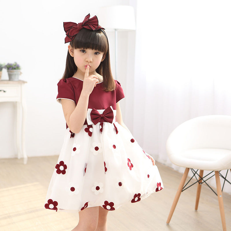Girls' Clothing Summer Dress One Piece Generation Hair Girl Summer Mesh Skirt Wholesale Sun Flower Children's Skirt Special Price