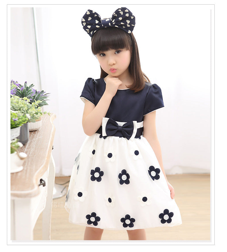 Girls' Clothing Summer Dress One Piece Generation Hair Girl Summer Mesh Skirt Wholesale Sun Flower Children's Skirt Special Price