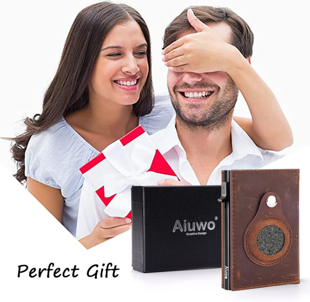 Airtag Wallet Men Wallets Credit Card Holder for Men with Airtag Slot RFID Blocking