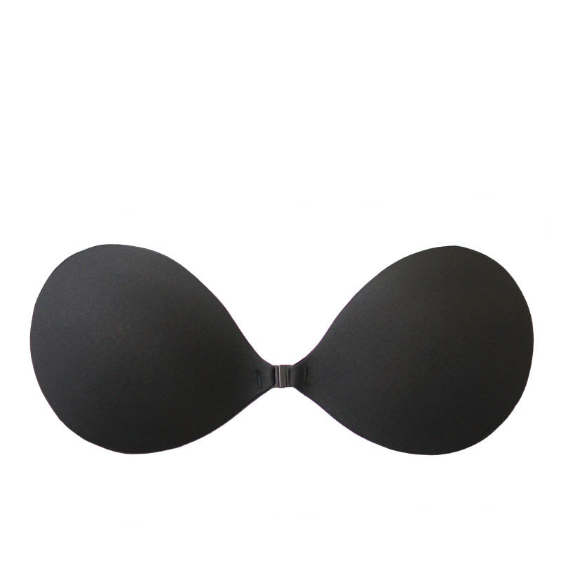 Spot Lycra Milk Paste Round Cup Underwear Breathable Strapless Invisible Bra Gather Front Buckle Chest Paste