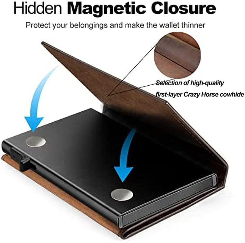 Airtag Wallet Men Wallets Credit Card Holder for Men with Airtag Slot RFID Blocking