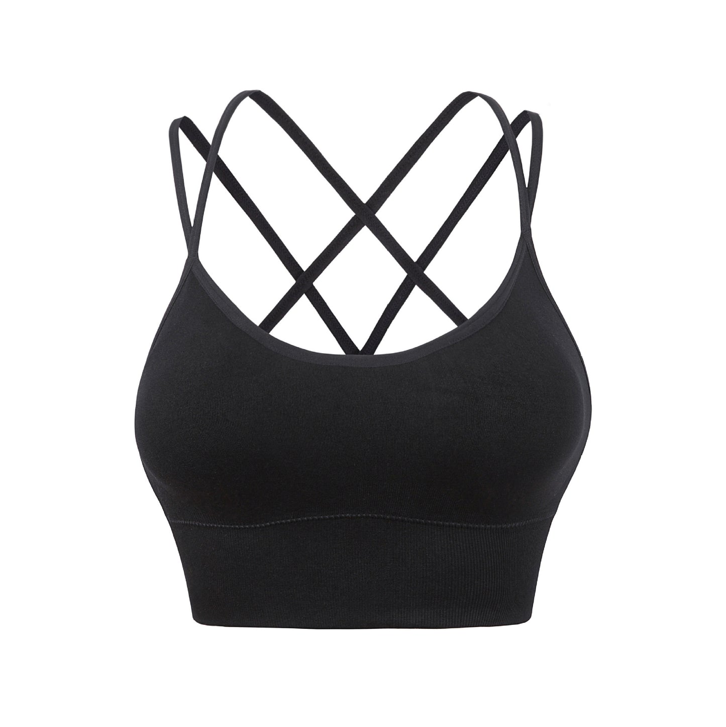 Thin Straps Cross Beautiful Back Yoga Sports Bra Quick-drying Shock-proof Running Fitness Sports