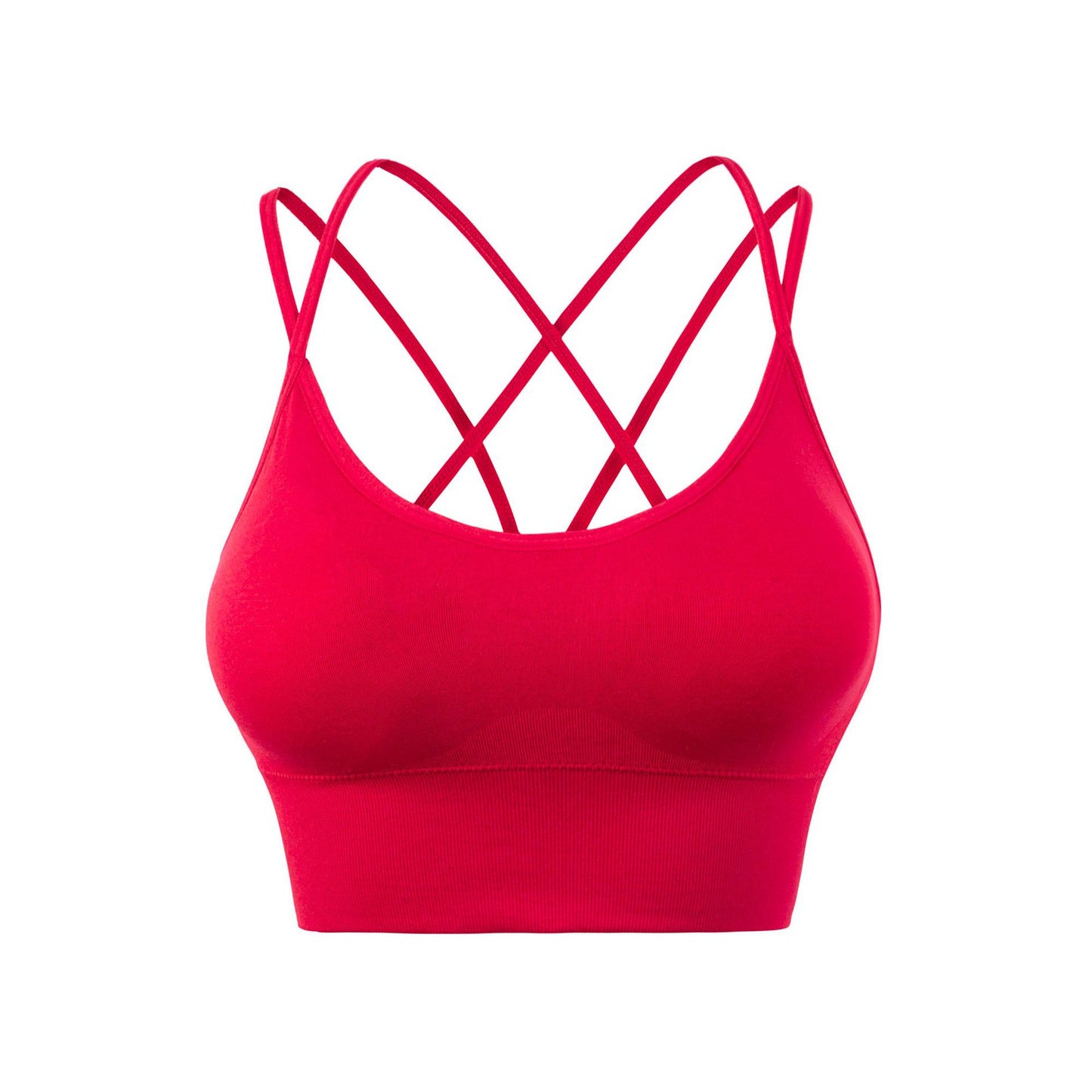 Thin Straps Cross Beautiful Back Yoga Sports Bra Quick-drying Shock-proof Running Fitness Sports