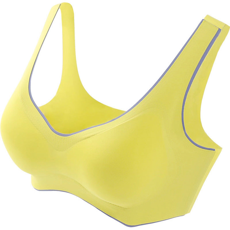 Seamless Sports Vest Antibacterial Gathering, No Steel Ring, Breathable And Comfortable Yoga Women's Underwear