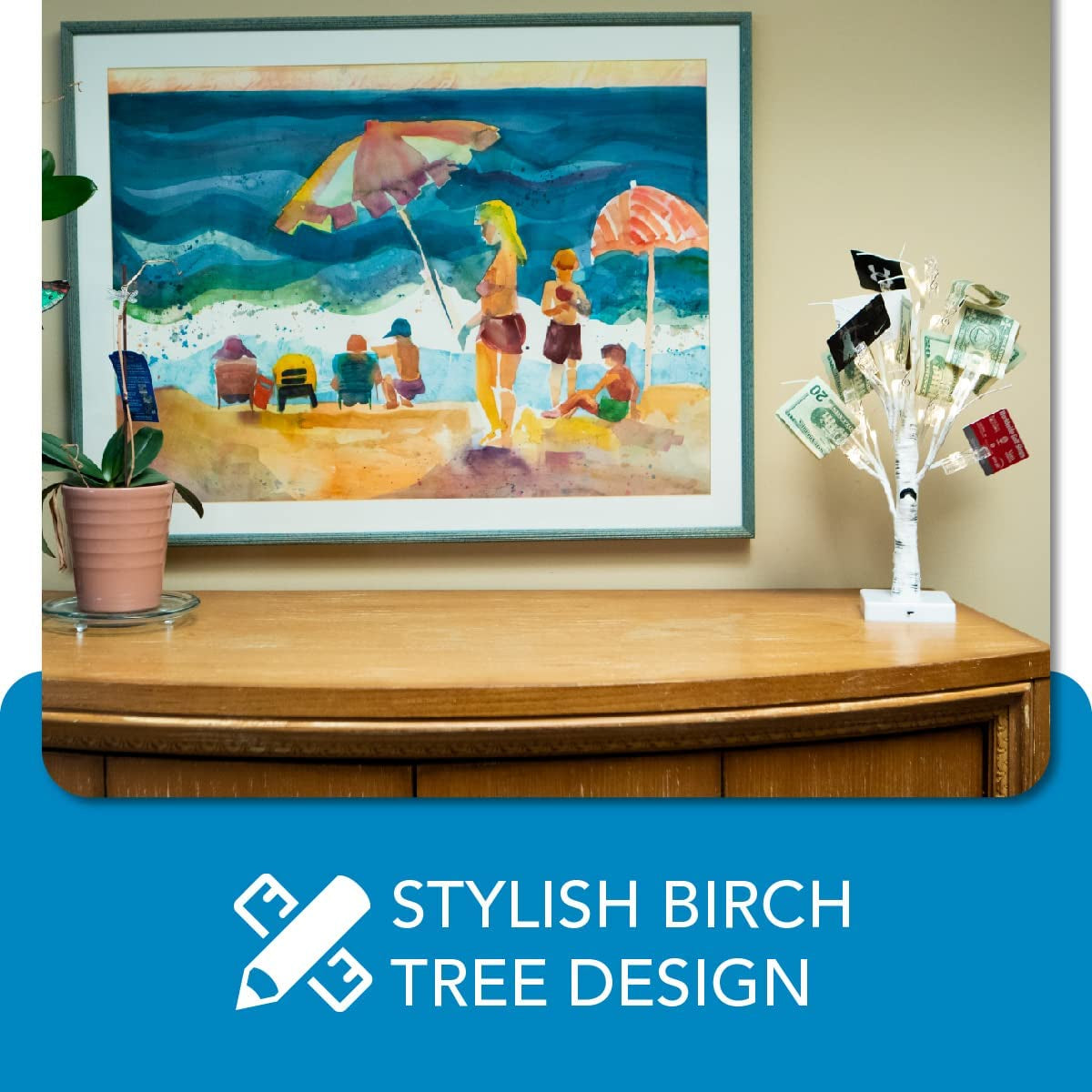 Money Tree Gift Holder - Gift Card Tree for Birthday, Holidays, and More