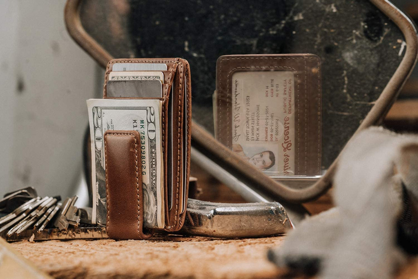 Money Clip Wallet | Super Strong Magnetic Clip | Minimalist Card Case with Money Clip
