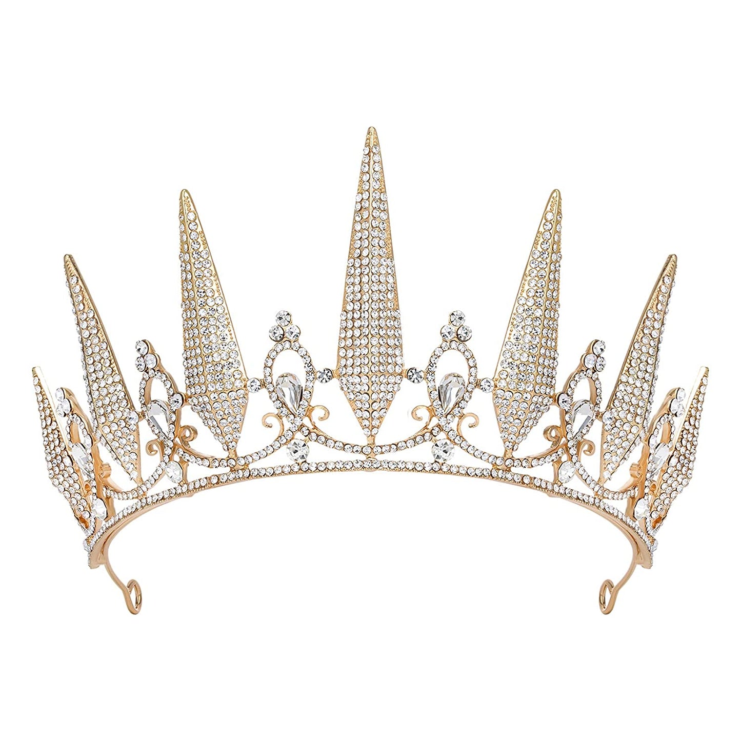 Gothic Crown Pageant Tiara for Women, Black Queen Tiaras and Crowns