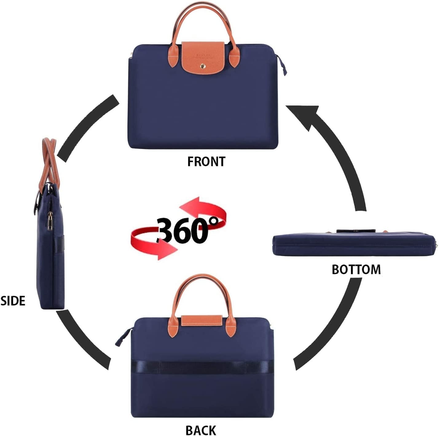 15.6 Inch Laptop Bag for Women, Computer Bag Waterproof Canvas Laptop Shoulder Messenger