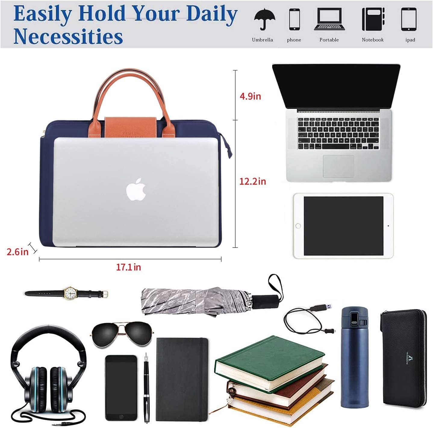 15.6 Inch Laptop Bag for Women, Computer Bag Waterproof Canvas Laptop Shoulder Messenger