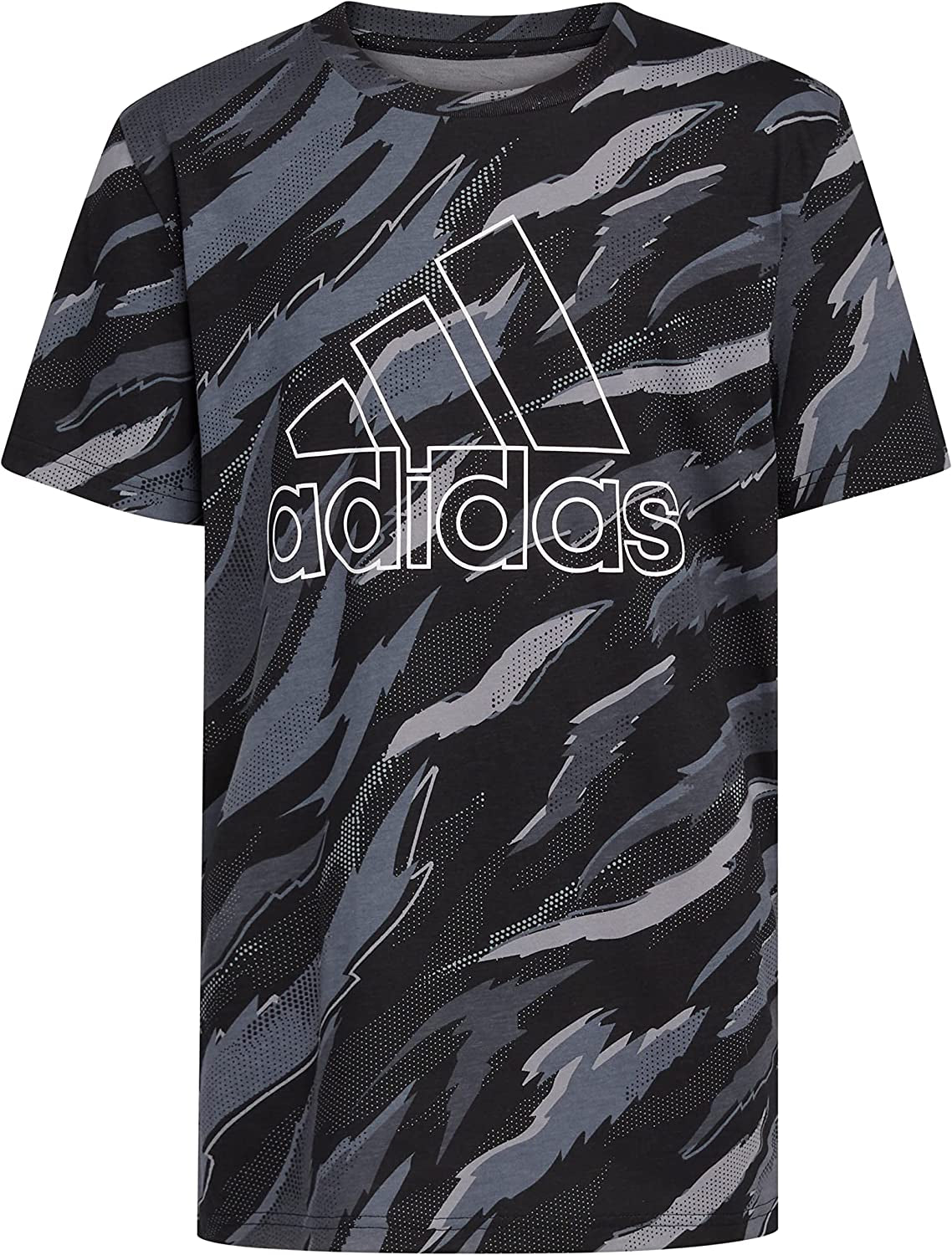 Boy's Short Sleeve Tiger Camo All over Print Tee