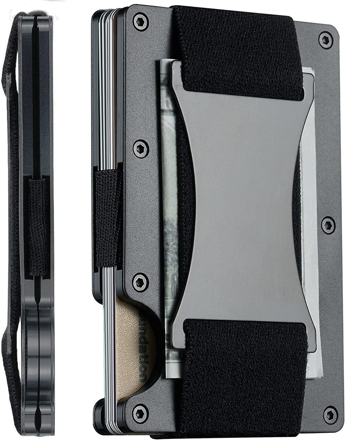 Money Clip Wallet, Metal Wallet, Minimalist Slim Wallet for Men, Credit Card Holder