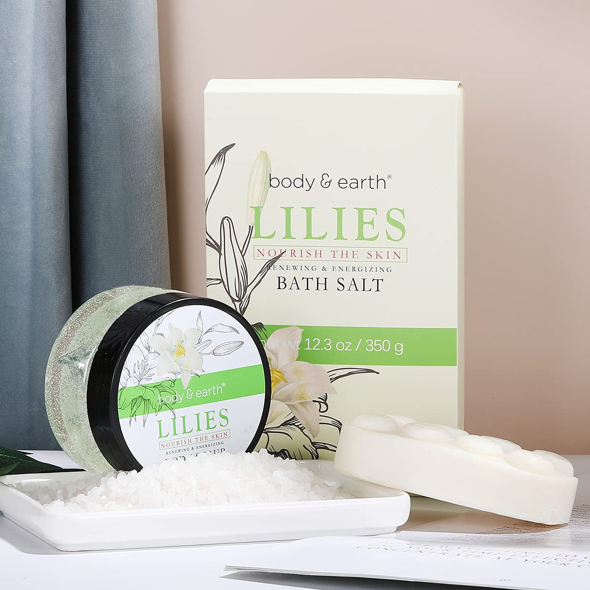Gift Baskets for Women, Spa Basket Gifts for Women, Lily 10Pc Spa Kit Gift Set with Bubble Bath