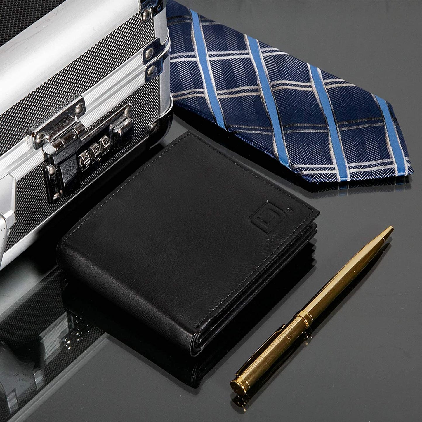 Extra Capacity Bifold Wallet for Men - RFID Blocking Genuine Leather Wallet