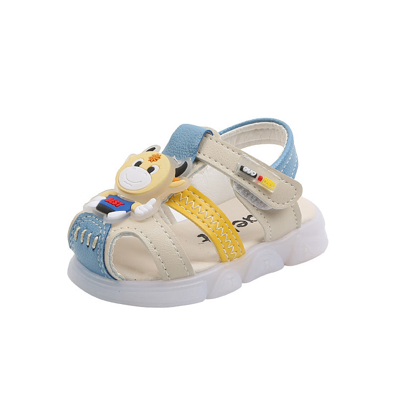Baotou Anti-kick Baby Sandals Female 0-1 Years Old 2 Boys Cartoon Baby Shoes 2021 Summer New Toddler Shoes