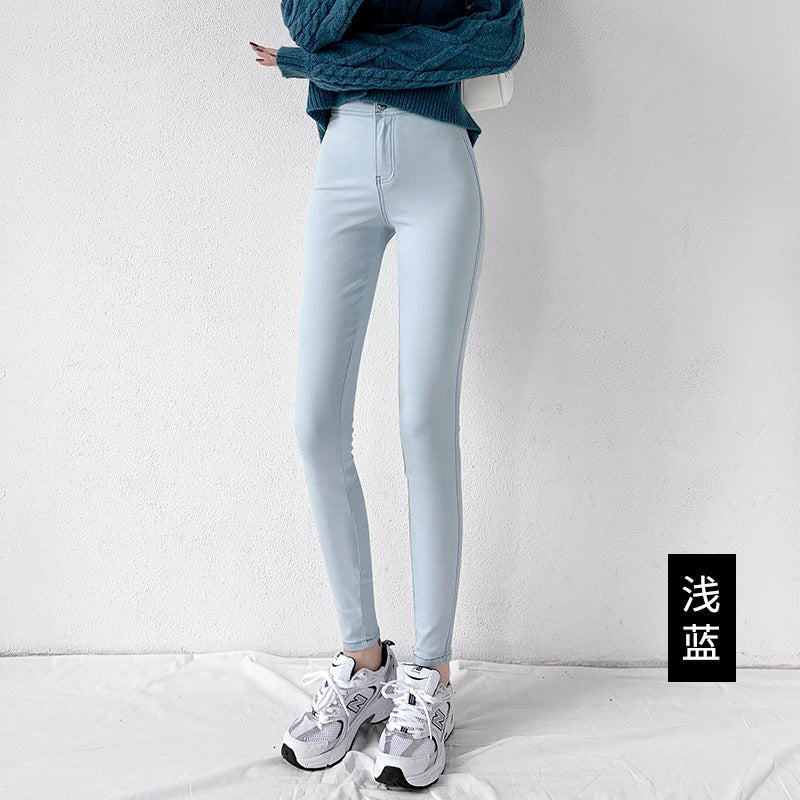 Jeans Women's High-waisted Tight-fitting Hip-lifting And Slim Pants