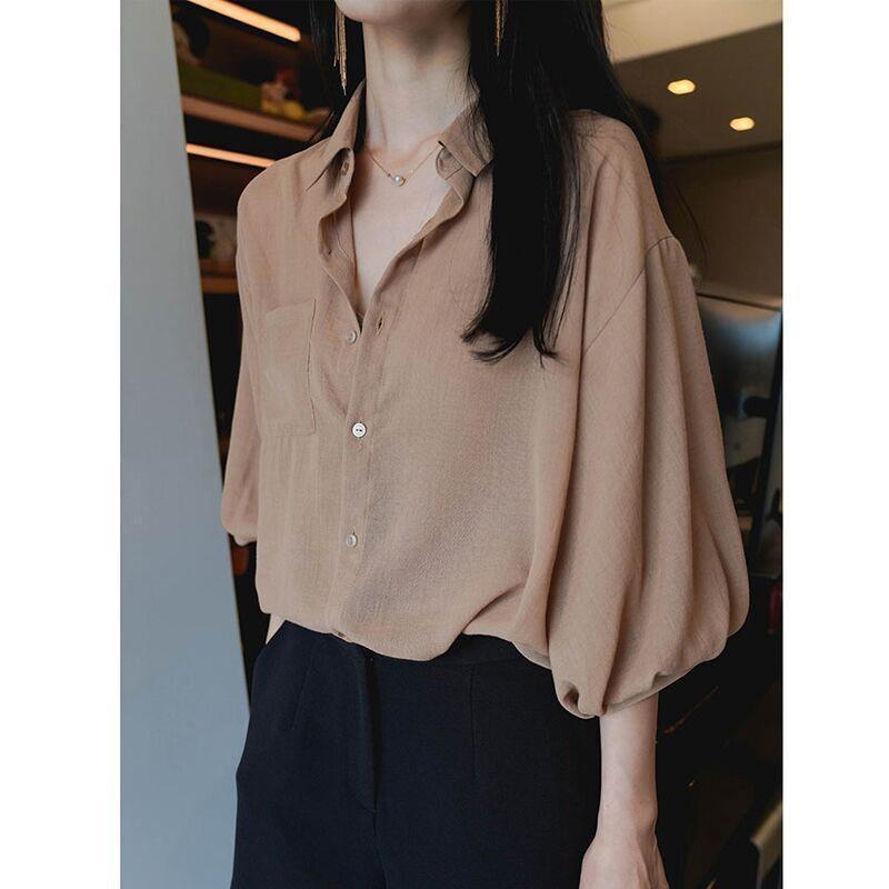 Women's Summer Five-point Sleeve Top Loose Thin Section