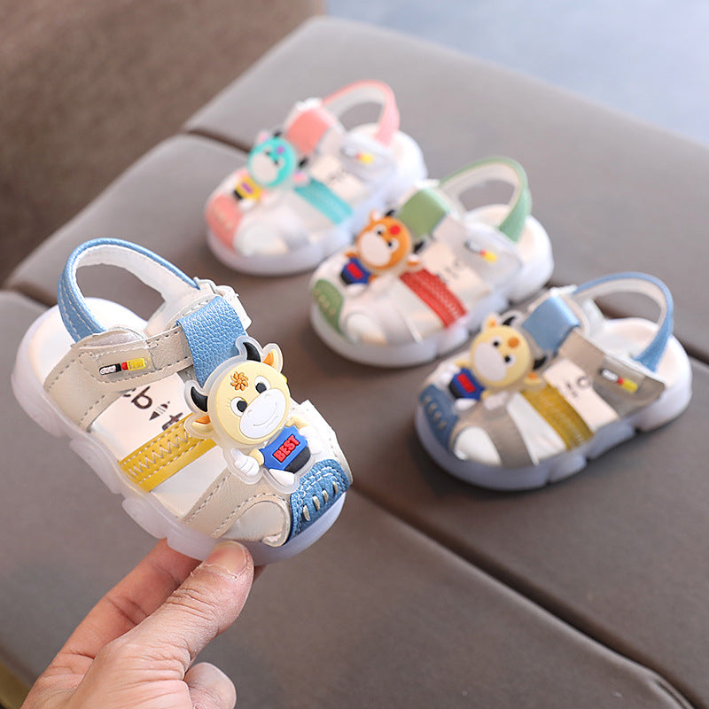 Baotou Anti-kick Baby Sandals Female 0-1 Years Old 2 Boys Cartoon Baby Shoes 2021 Summer New Toddler Shoes