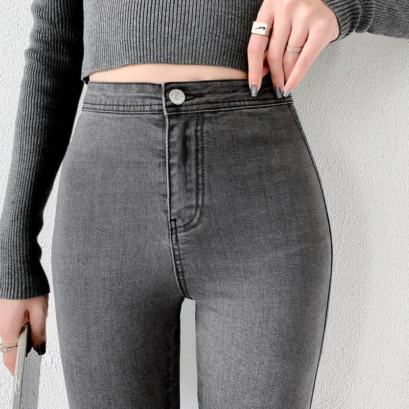 Jeans Women's High-waisted Tight-fitting Hip-lifting And Slim Pants