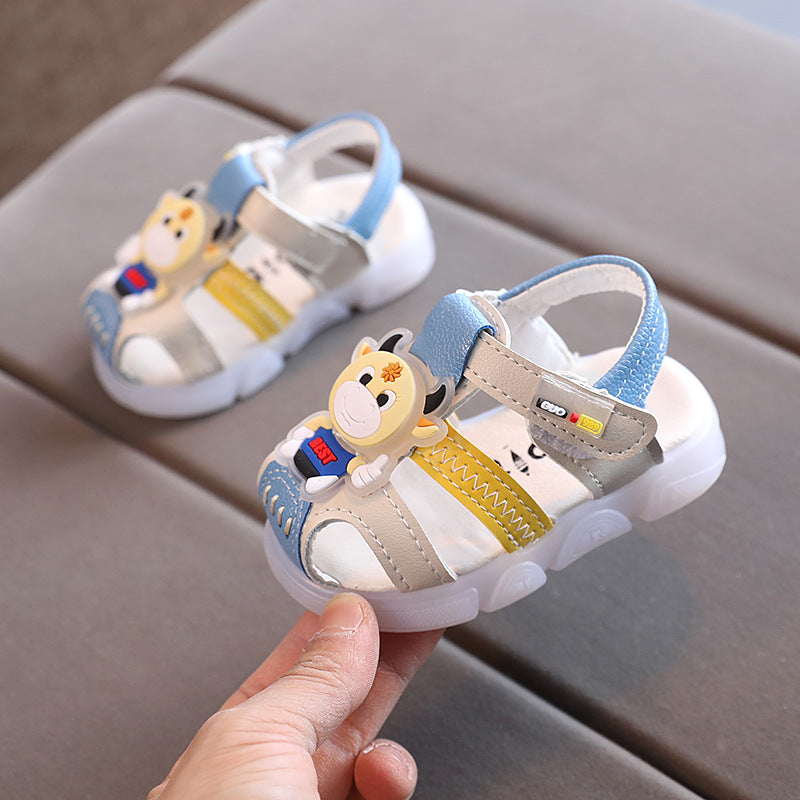 Baotou Anti-kick Baby Sandals Female 0-1 Years Old 2 Boys Cartoon Baby Shoes 2021 Summer New Toddler Shoes