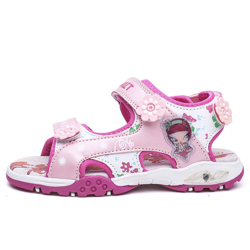 2022 Summer New Girls' Beach Shoes Of The Big Children's Children's Students Baby Shoes Children's Sandals Female Hollow