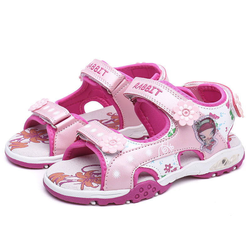 2022 Summer New Girls' Beach Shoes Of The Big Children's Children's Students Baby Shoes Children's Sandals Female Hollow