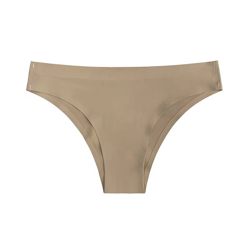 Panties Women's One Piece Seamless Ice Silk Cotton Crotch Ladies Briefs Thong Bikini Panties Hot Style