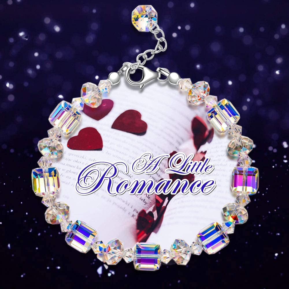"A Little Romance" Sterling Silver Bracelets for Women Northern Lights Crystals Bracelet, Jewelry Gifts for Women