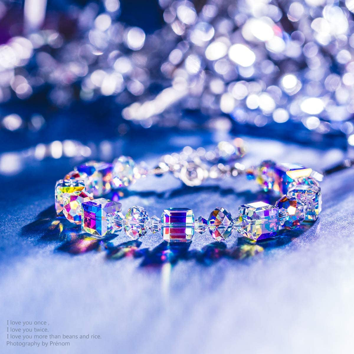 "A Little Romance" Sterling Silver Bracelets for Women Northern Lights Crystals Bracelet, Jewelry Gifts for Women