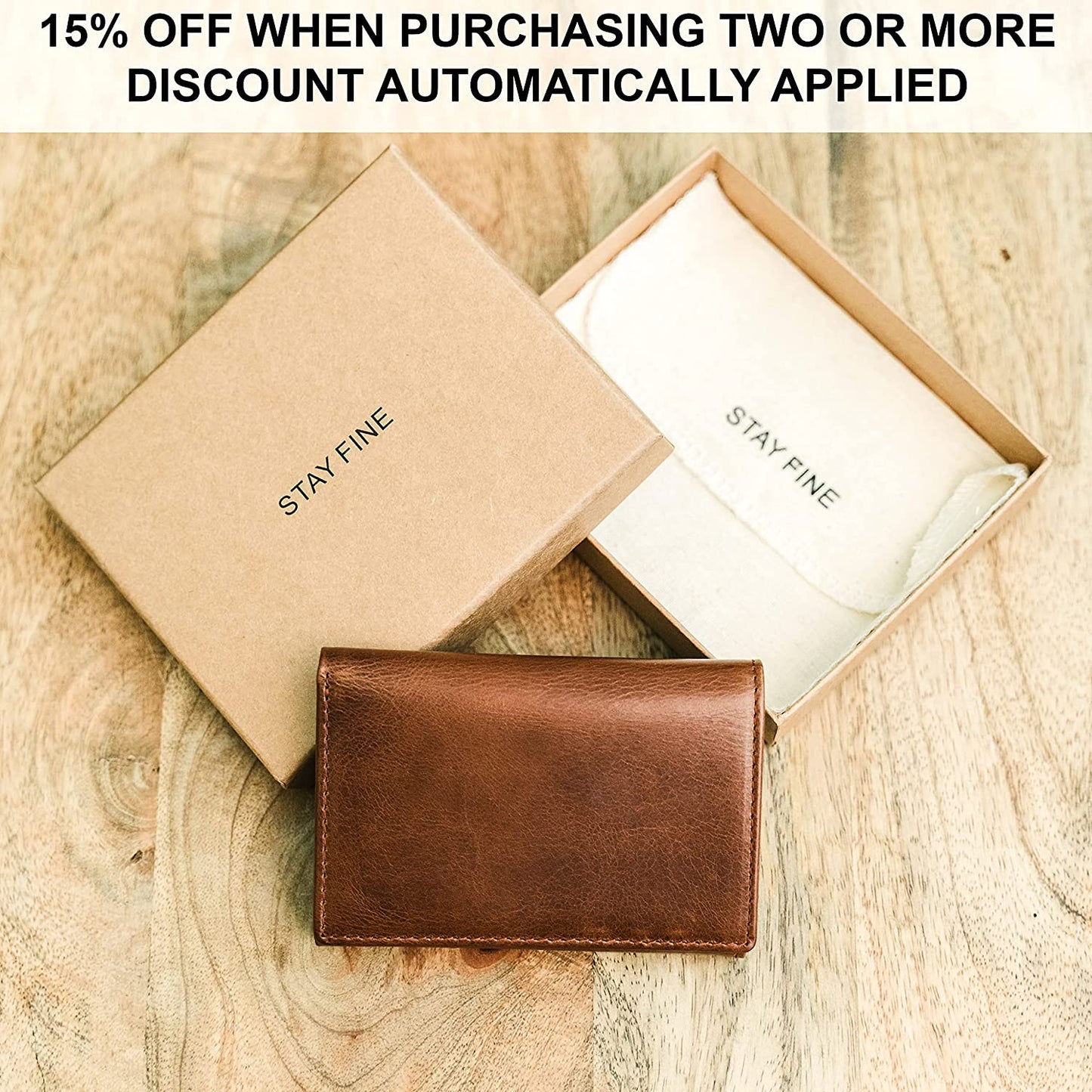 Top Grain Leather Trifold Wallet for Men | Ultra Strong Stitching | Handcrafted Argentinian Leather