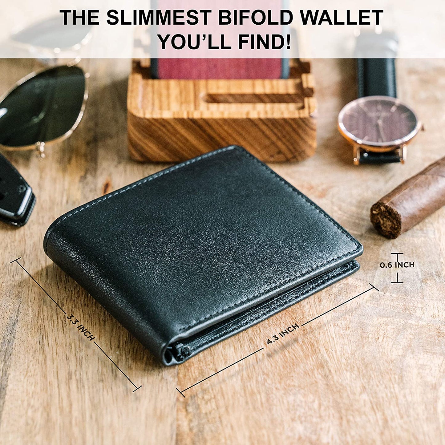 Top Grain Leather Wallet for Men | Ultra Strong Stitching | Handcrafted Argentinian Leather