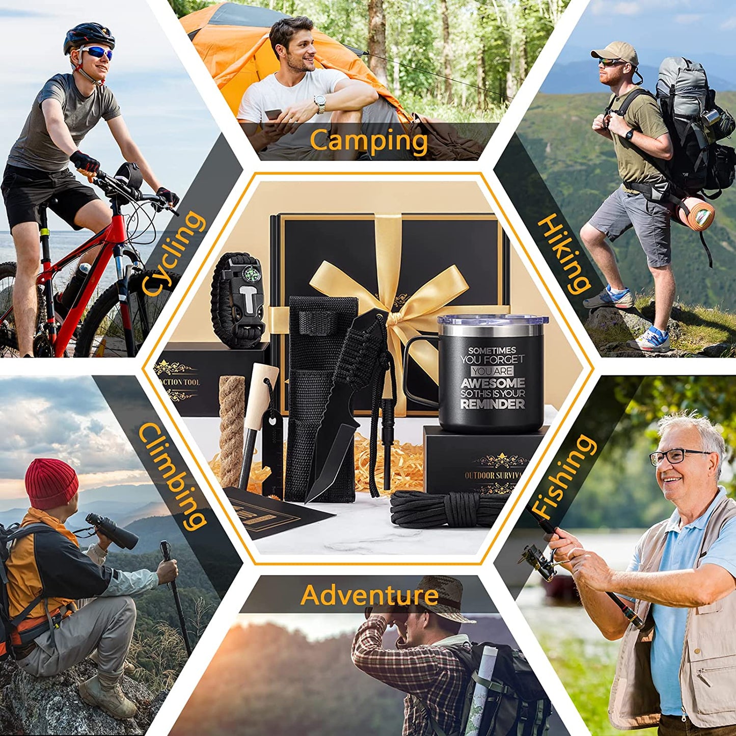 Gifts Box for Men Dad Christmas Gifts from Daughter Son Wife - Birthday Gifts for Dad Grandpa Uncle Boyfriend Husband Him