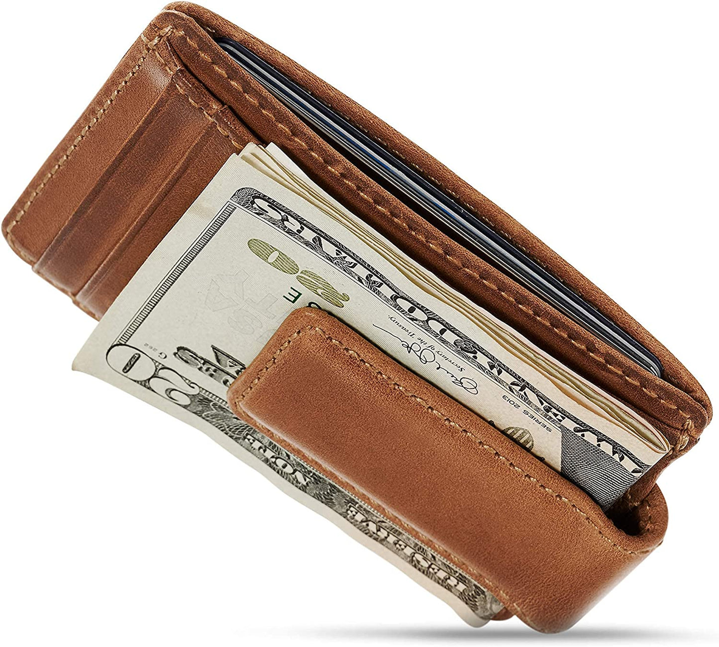 Money Clip Wallet | Super Strong Magnetic Clip | Minimalist Card Case with Money Clip