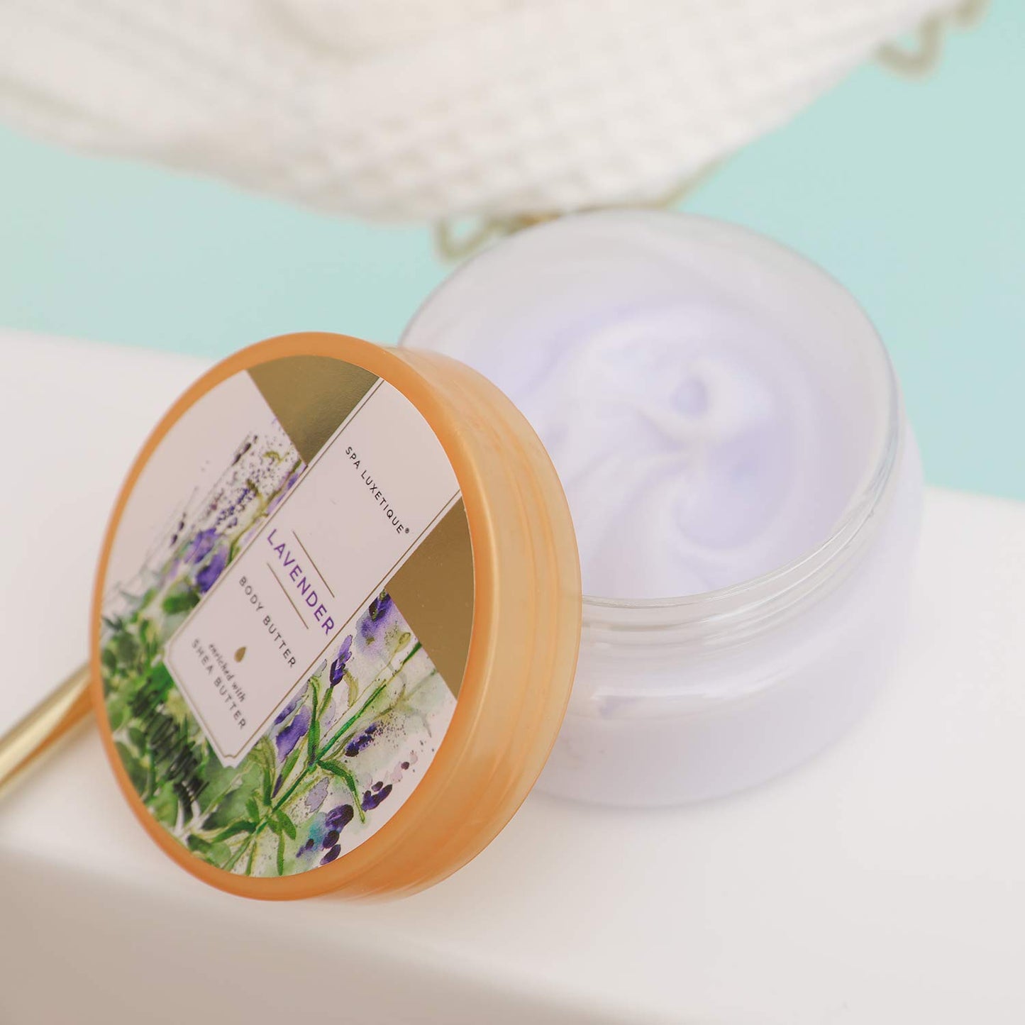 Bath Baskets for Women Gift, Home Spa Gift Basket for Women, Lavender Spa Set with Body Lotion, Bath Salt