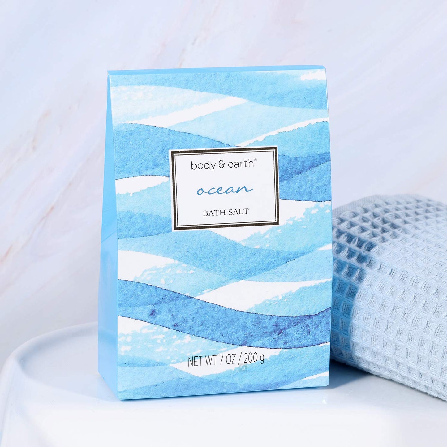 Bath Gift Set for Women, Spa Gift Baskets for Women, 7 Pcs Bath Set Scented with Ocean, Bath and Body Gift Basket, Birthday Gifts for Women