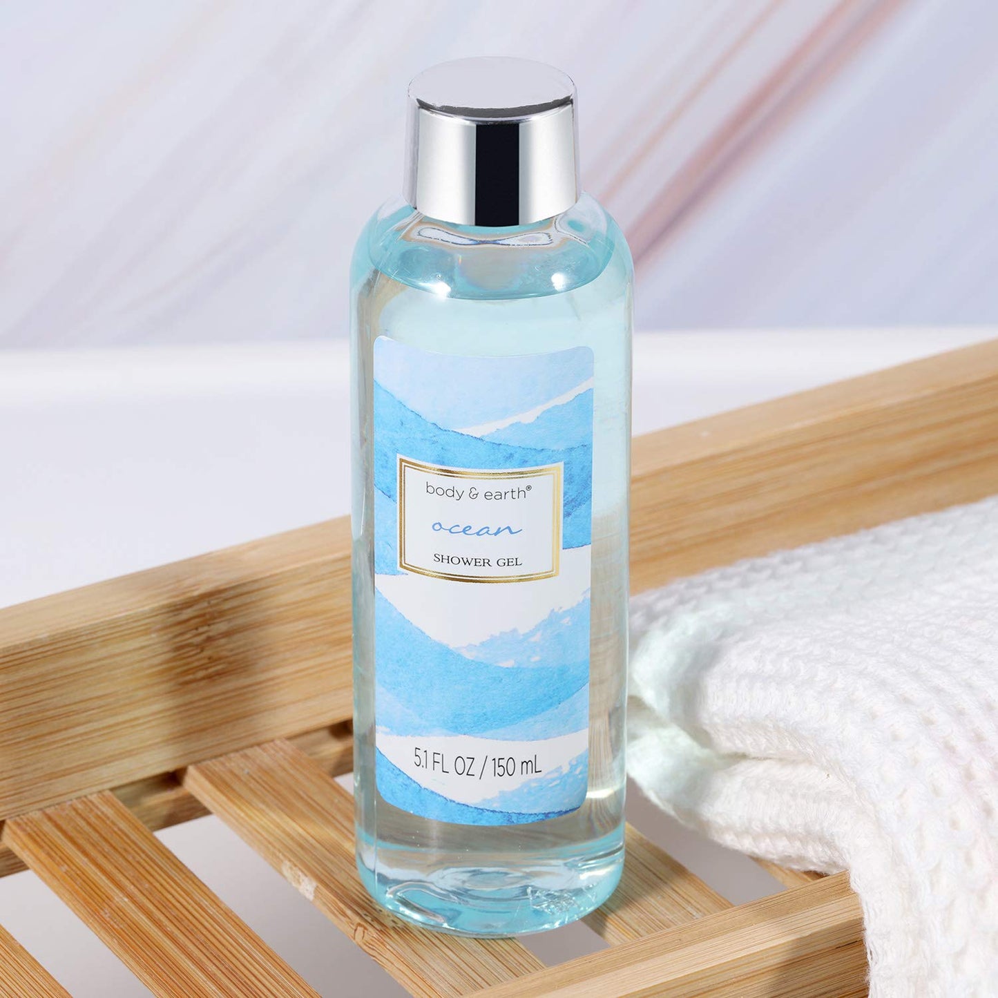 Bath Gift Set for Women, Spa Gift Baskets for Women, 7 Pcs Bath Set Scented with Ocean, Bath and Body Gift Basket, Birthday Gifts for Women