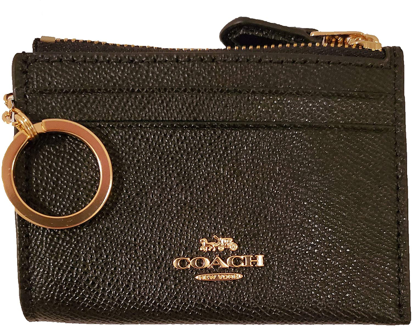 Mini Skinny ID and Coin Case with Attached Key Ring