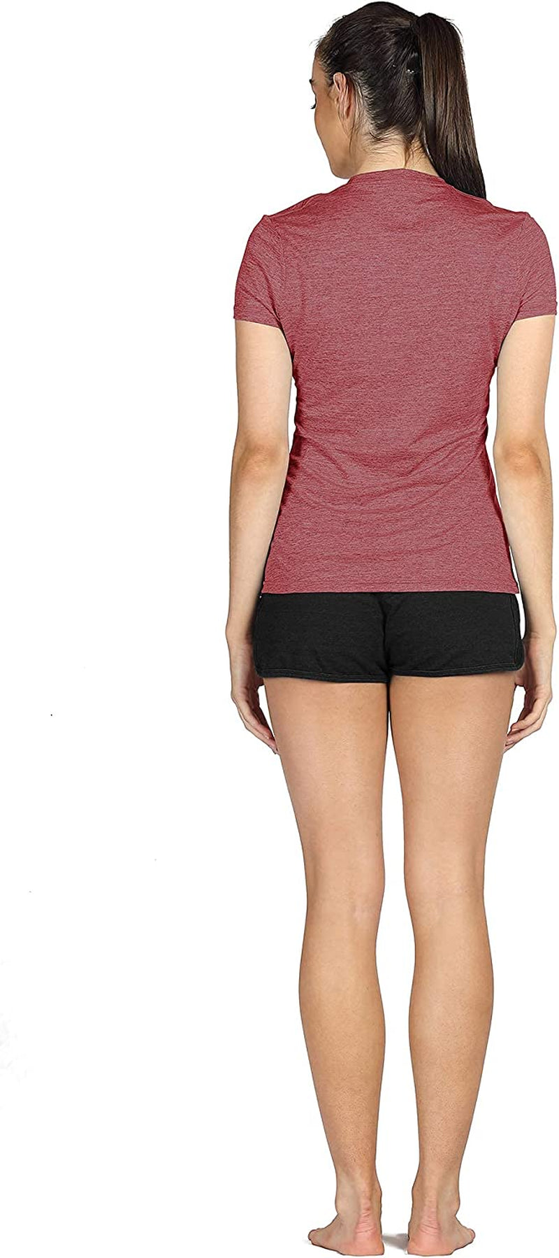 Workout Running Tshirts for Women - Fitness Athletic Yoga Tops Exercise Gym Shirts (Pack of 3)