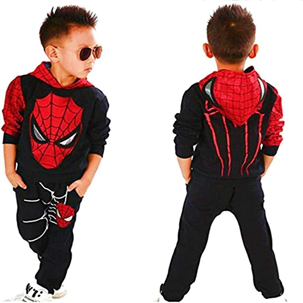 2Piece Toddler Kids Baby Boys Casual Outfits Set,Long Sleeve Pullover Hoodie Sweatshirt Pants Clothing