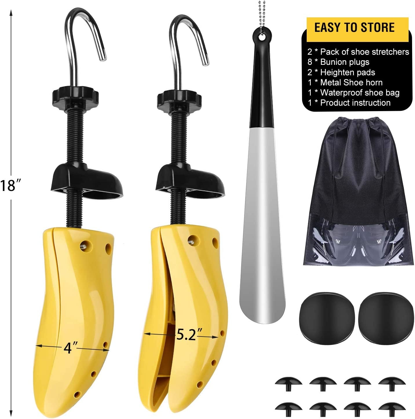 Shoe Stretcher Shoe Trees,Adjustable Length & Width for Men and Women