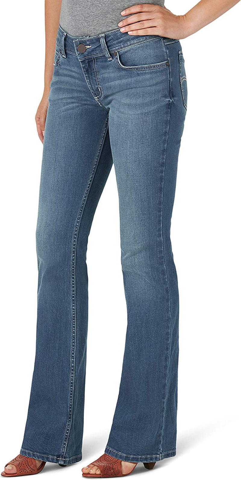 Women's Western Mid Rise Stretch Boot Cut Jean