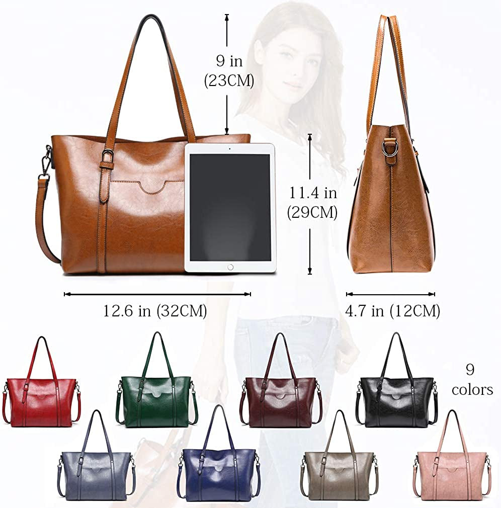 Women's Leather Purses and Handbags Top Handle Satchel Bags Tote Bags Tote Purses for Women