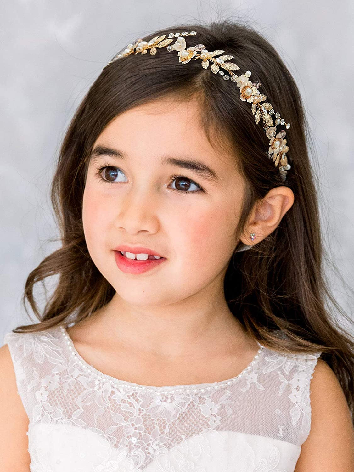 Flower Girl Hair Accessories for Wedding Headpieces Flower-Leaf Girls Headband