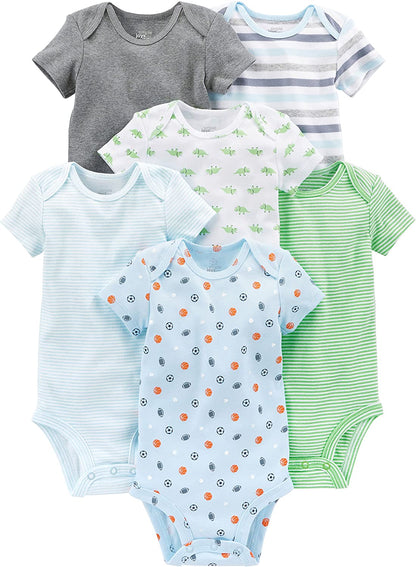 Baby Boys' Short-Sleeve Bodysuit, Pack of 6