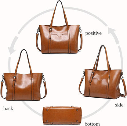 Women's Leather Purses and Handbags Top Handle Satchel Bags Tote Bags Tote Purses for Women