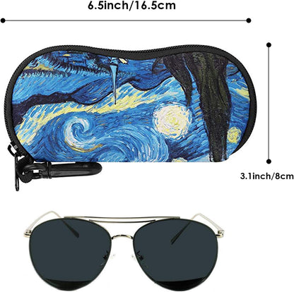 Sunglasses Soft Case Ultra Light Neoprene Zipper Eyeglass Case with Belt Clip